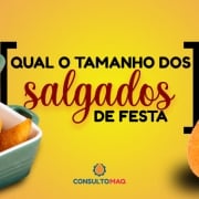 tamanho salgados festa