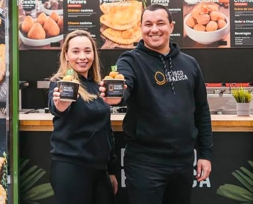 Ricardo Rosa e Vanessa Oliveira são sócios na Petisco Brazuca