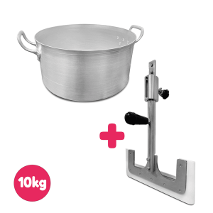 RASPADOR E PANELA ALUMÍNIO 10KG MAX