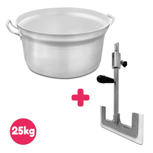 RASPADOR E PANELA ALUMÍNIO 25KG MAX